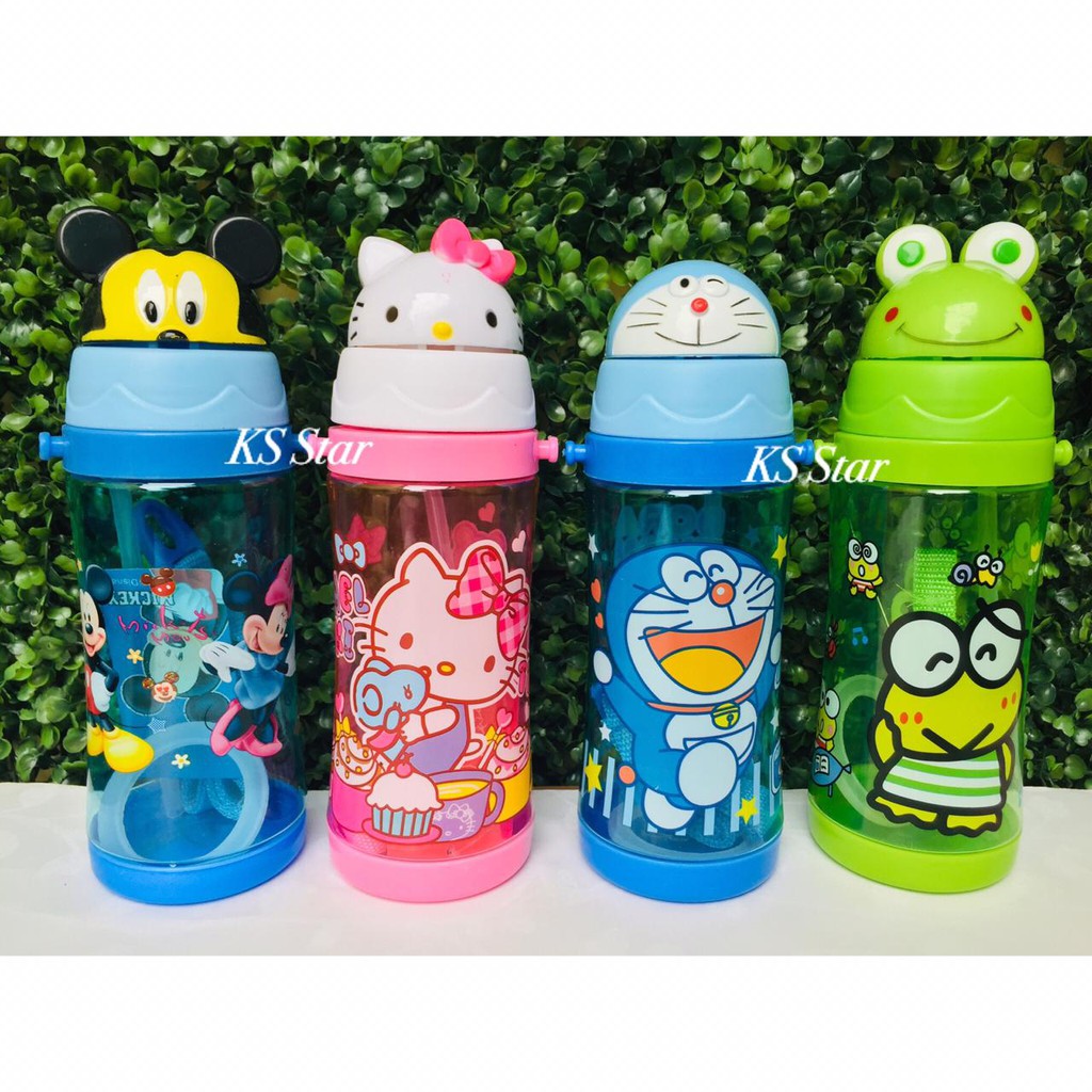 Botol Minum Anak-anak Kepala Karakter Lucu 450ml