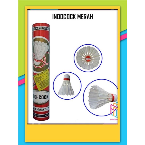 Shuttlecock Indo Cock Merah Badminton Original