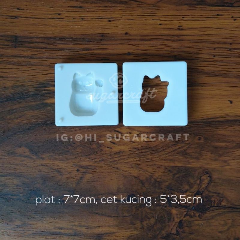 Cetakan mochi, dango, mooncake lucky cat, cetakan kucing
