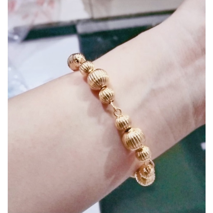 Gelang tangan wanita lapis emas // gelang jurai // gelang replika emas // perhiasan pengganti emas