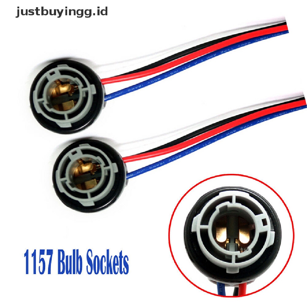 (Justbuyingg.Id) 2pcs Soket Bay15D 1157 Untuk Lampu Rem