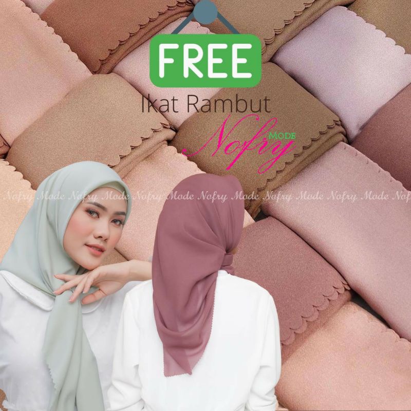 SEGI 4 BELA  SQUARE LASERCUT/BAHAN POLLI KATUN/HIJAB INTAN LASERCUT Collection