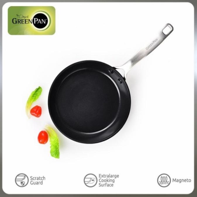 Copenhagen Black Open Frypan Greenpan 20 Cm X 40 Mm Wn78676