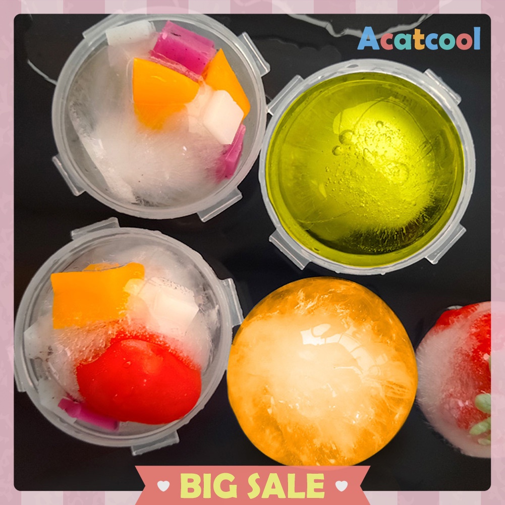 4pcs Round Ball Ice Cube Mold Maker DIY Sphere Ice Ball Device with Funnel
