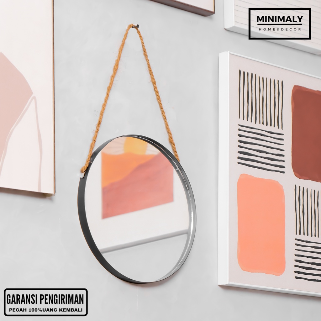 Cermin Dinding Aestheti frame Cermin dinding Gantung Hiasan Dinding Cermin Dekorasi Dinding Kaca Din
