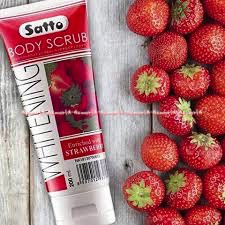 Satto Body Scrub Whitening Orange 200ml Sato Krim Skrub pemutih Kulit