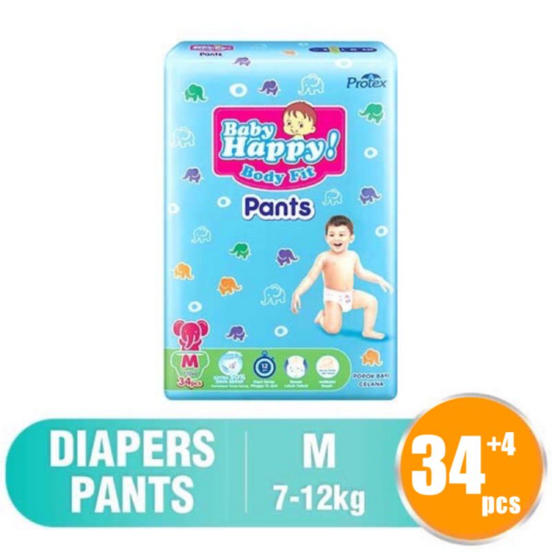 MamyPoko Pants X-tra Kering Dan Baby Happydan MAKUKU / Pampers Bayi / Popok/ Pampers Celana Bayi Ukuran S, M dan L