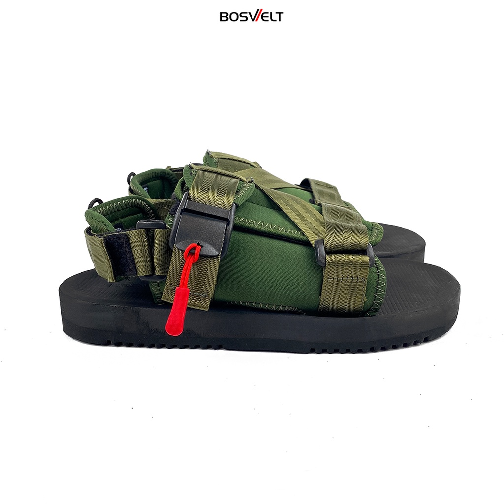 Bosvelt Original - Sandal Traveling Pria / Sendal Gunung / Flip Flop - Voka V4 Army