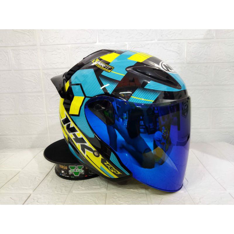 kaca helm NHK R-1 NHK R6 kaca helm flat visor NHK R6 iridium blue