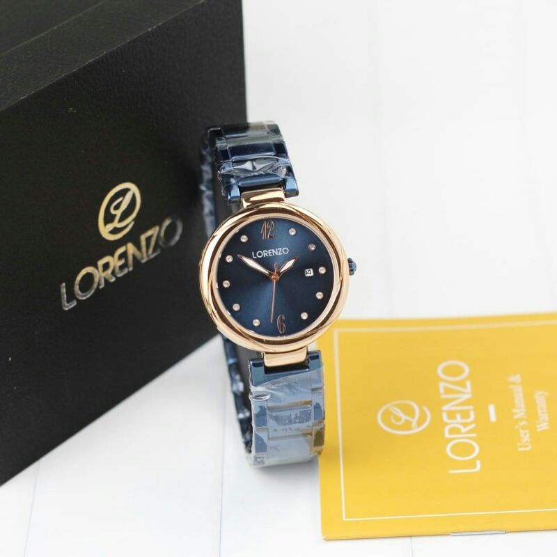 Jam tangan Lorenzo 1072 Tali Rantai Original Wanita