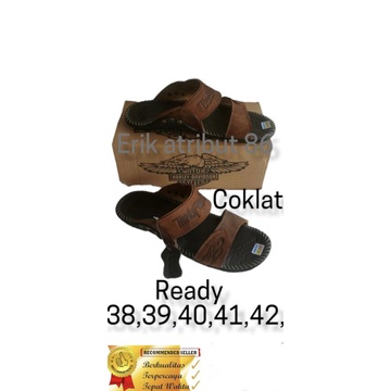 Sandal Pria Bahan Asli Kulit Qualitas Premium free box