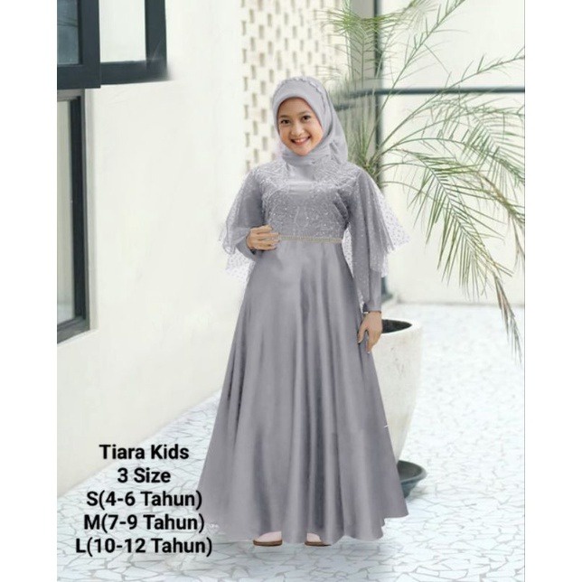 Pakaian Gamis Anak Perempuan Terbaru Maxi Tiara Kids 4-12 Tahun Matt Moscrepe Import Good Quality