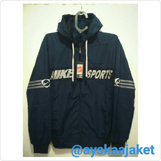 Jaket Parasut Nike Sport Windrunner Polos Navy