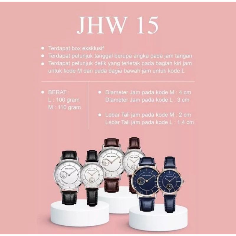 JHW 15 Jims Honey Jam Tangan Couple Murah Lucu 100% Original Free Box