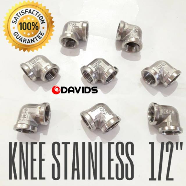 Knee Elbow Stainless Drat Dalam 1/2 Inch