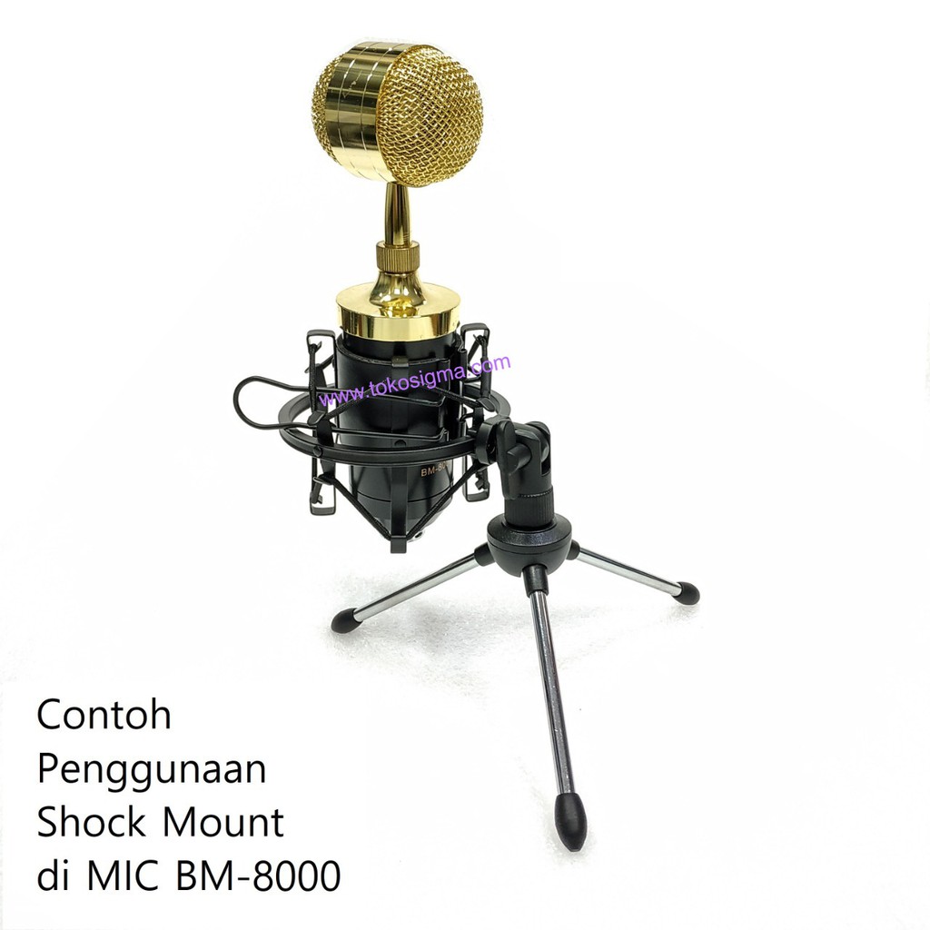 Holder Mic Pegangan Klip Besi Stand Microphone Shock Mount Shockproof