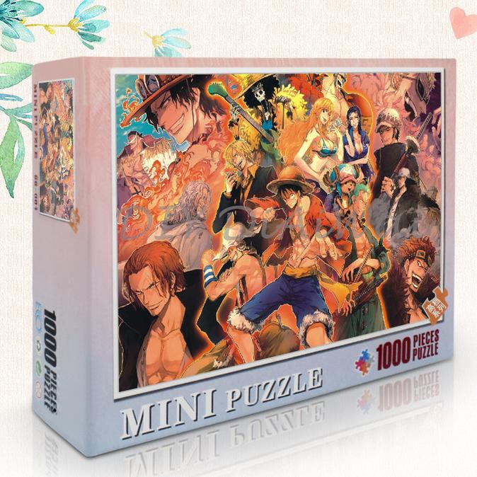 Puzzle 1000 pcs Mainan Jigsaw Puzzle Puzzle Anime One Piece