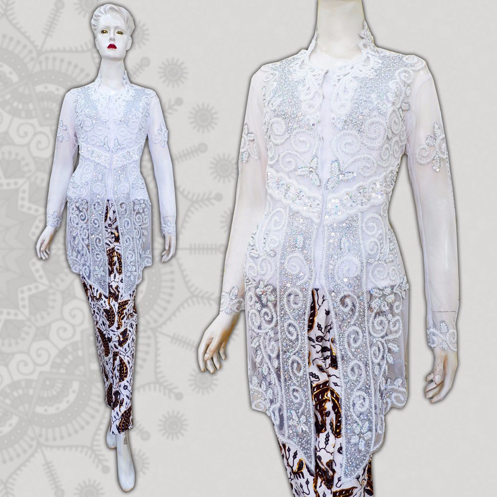 BAJU KEBAYA PENGANTIN MODERN / KEBAYA PUTIH PENGANTIN / MODEL KEBAYA MODERN