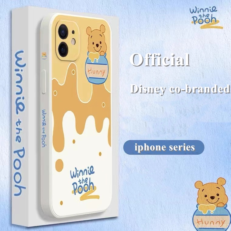 Straight side Pooh case iphone for iphone 13 12 11 pro max X Xs max XR 7 8 plus se2020 side pattern all-inclusive soft shell protective cover