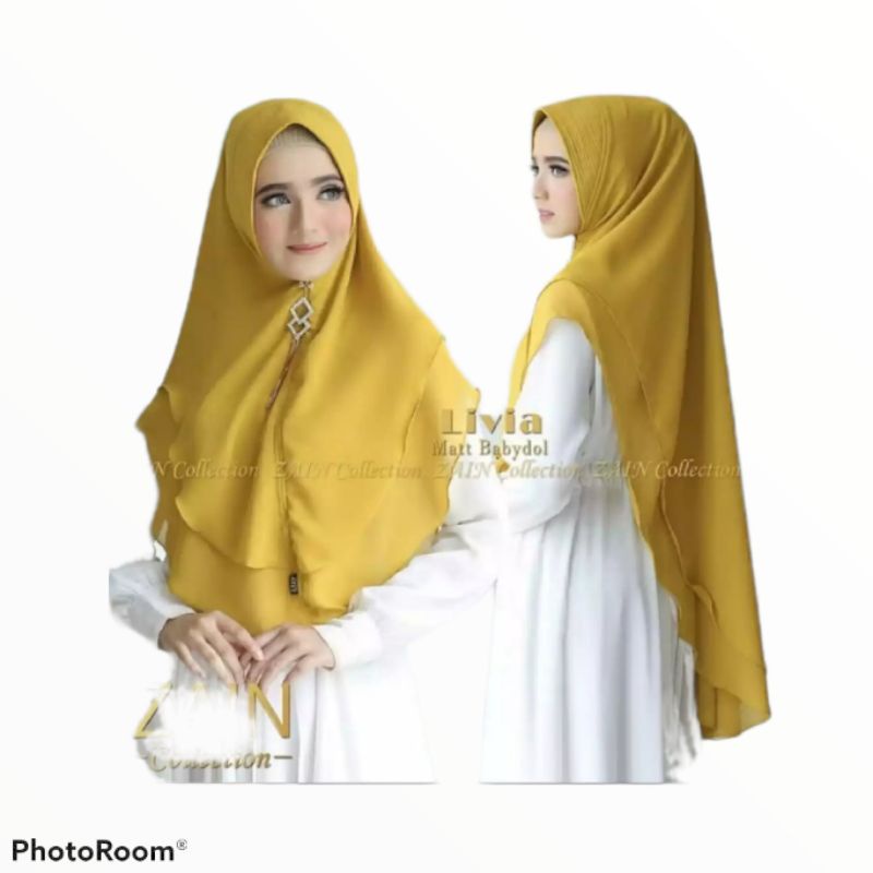 khimar 2 layer Hijab syar'i terbaru jumbo ibu ibu kekinian