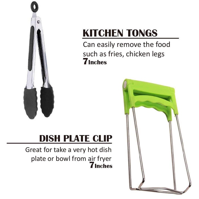 Satu Set Alat Masak Perlengkapan Air Fryer 7 in 1 Anti Lengket Bahan Silikon