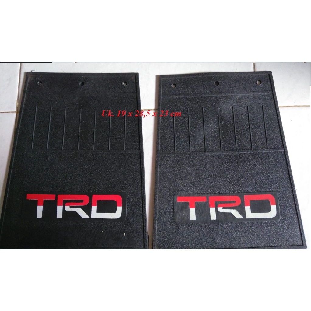 Karpet lumpur roda TRD Universal untuk mobil berbagai jenis kenderaan P28x L23 x 19 Cm Posisi Depan atau Belakang (2 Lembar)