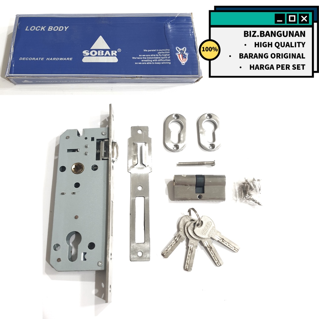 BODY PELOR STAINLESS SOBAR DUAL FUNGSI - KUNCI PINTU ROLLER DUA
