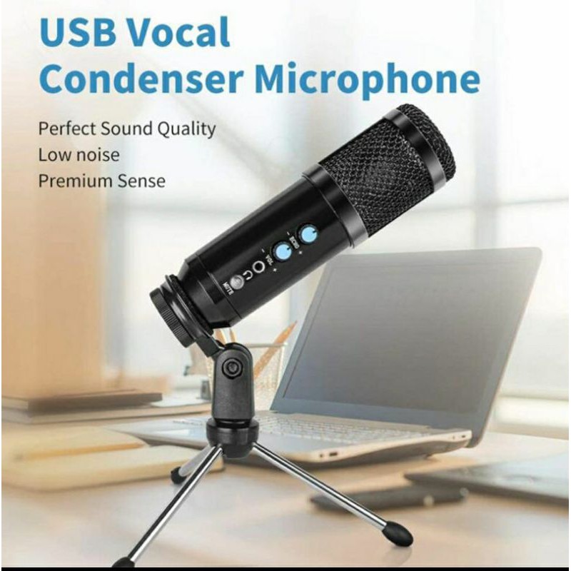 Mic Condensor USB UD-900FX Microphone With Stand UD 900 FX - BLACK