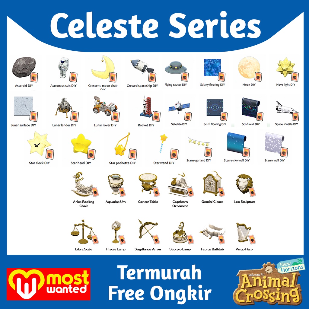 Jual Celeste DIY Recipe Nova Light Crescent Moon Chair Starry Garland