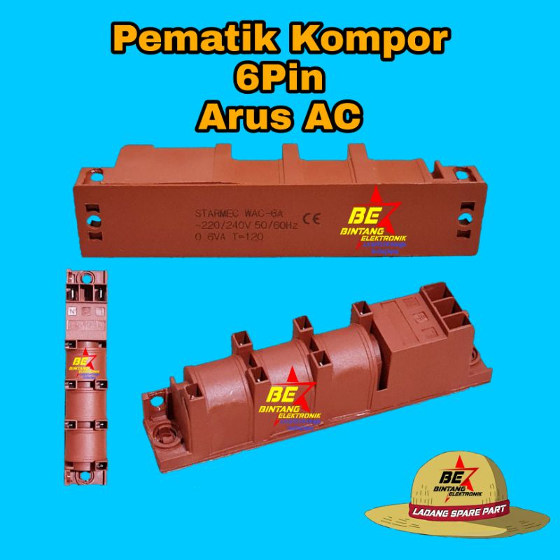 PULSE IGNITION PEMATIK KOMPOR ARISTON SOKET 6 MAGNET KOMPOR ARISTON 6 PIN AC 220-240 VOLT