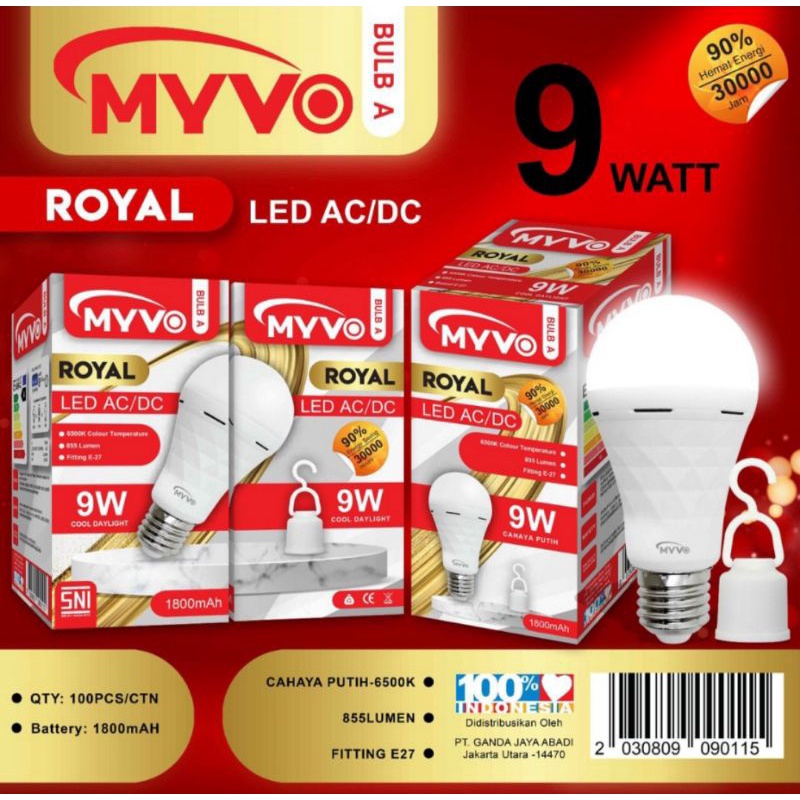 Lampu Led Emergency Myvo 18w 12w 9w /Harga Ekonomis berkualitas / SNI / Harga 1 pcs Variasi harga