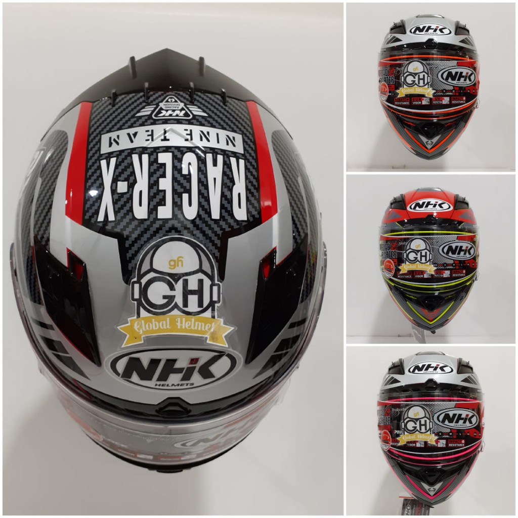 HELM NHK RX9 RACER X NHK RX-9 RACER X NHK RX NINE FLAT VISOR NHK FULLFACE