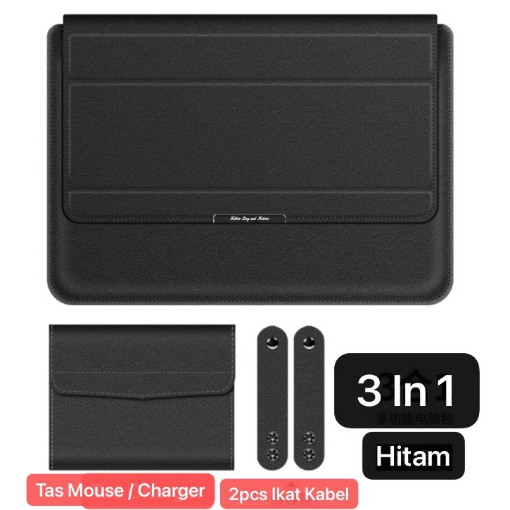 LC-01 SOHA 13 15 Inch Case Stand Sleeve PREMIUM PU LEATHER Kulit MACBOOK Air Sarung LAPTOP Skin Pro