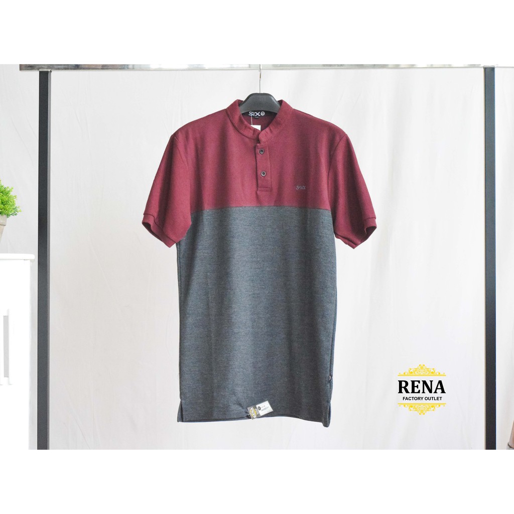  Kaos  Polo  Cowok Variasi  Maroon Abu Shopee Indonesia