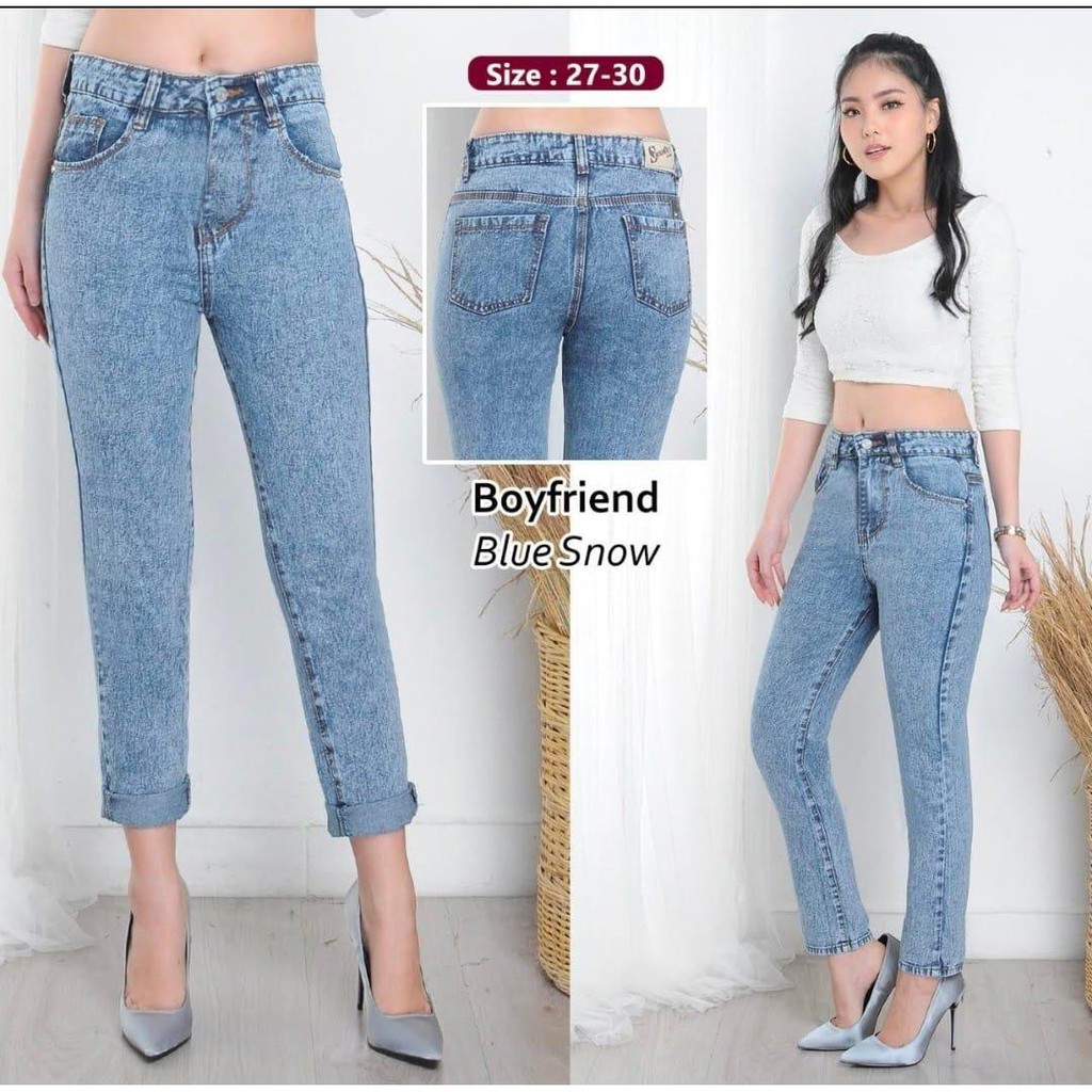 Celana Panjang Jeans Wanita Boysfriend 27-30 Bisa Bayar Ditempat(COD)