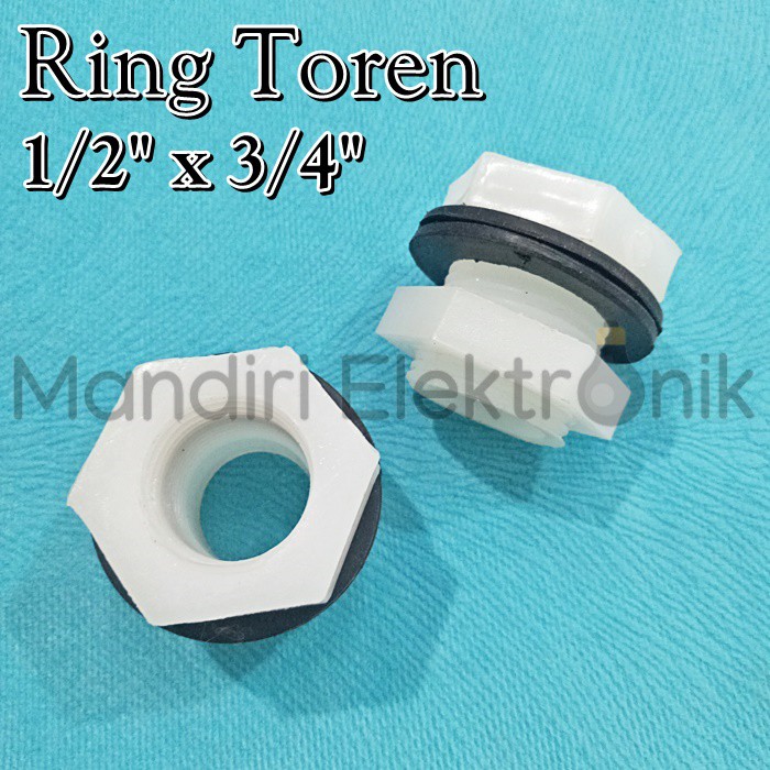 Mur Drat Ring Toren tandon Tangki 1/2&quot; inch x  3/4&quot; inch