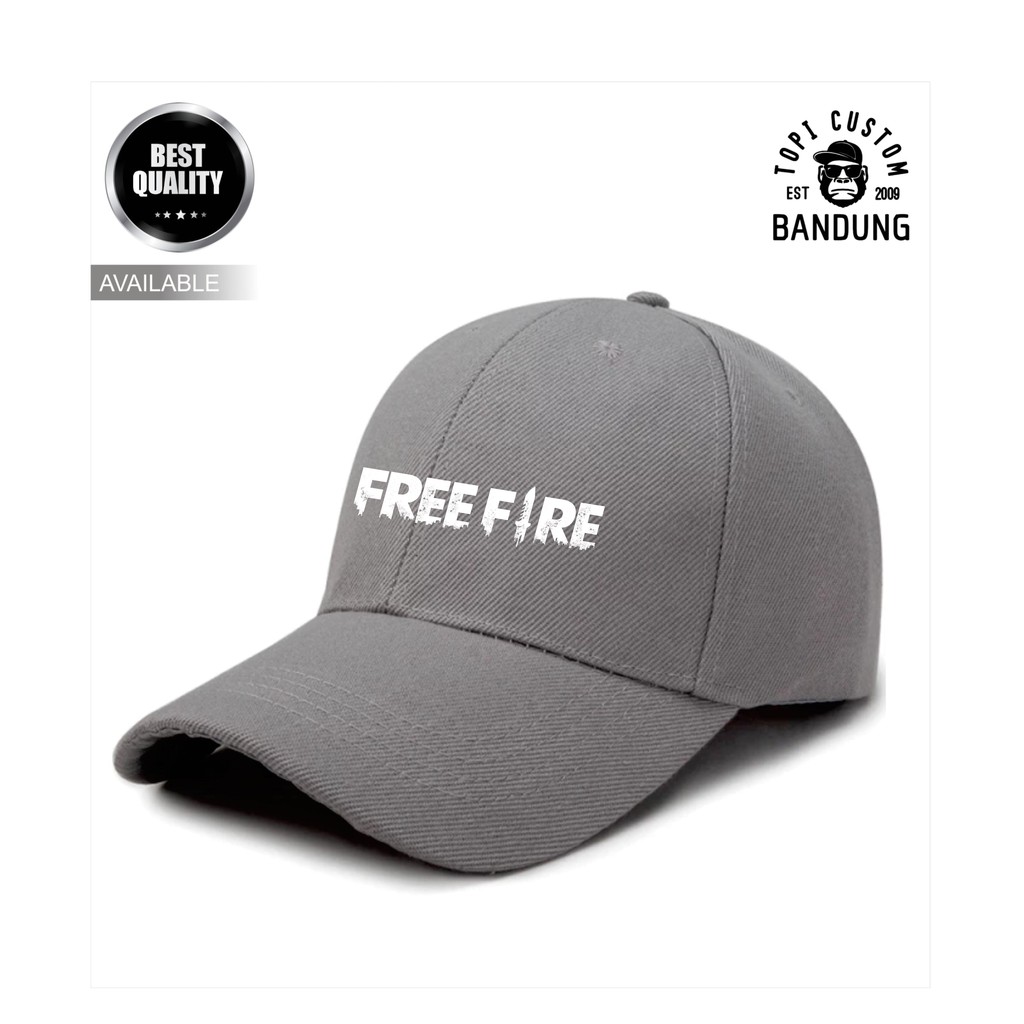 Topi Baseball  FREE FIRE Pria Wanita Topi Jaring Jala FREE FIRE Baseball Cap Bisa Tulis Nama Bisa COD Gratis Masker Original High Premium Quality