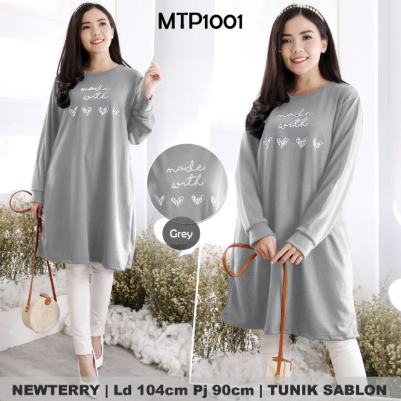 Atasan Tunik Jumbo wanita Ld 100 - 120 - 130 - 140