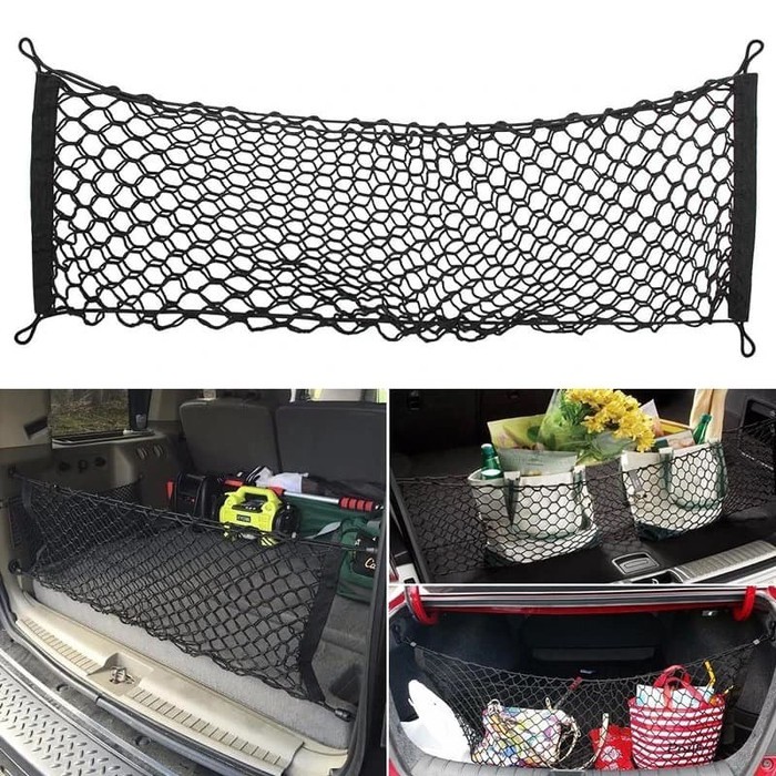Jaring Double Cargo Bagasi Mobil | Pengaman Car Trunk Net Premium