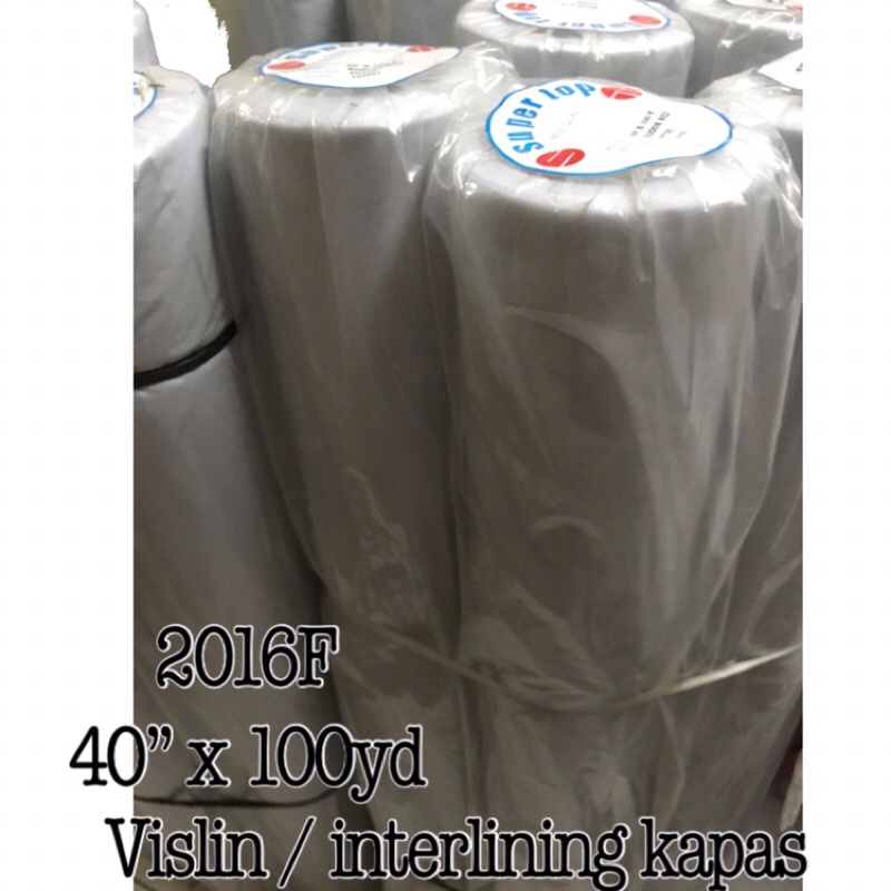 kain keras / vislin / interlining kapas kodok roll an 2016F