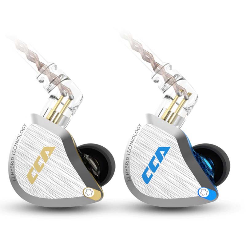 CCA C12 Earphone 6 driver 5BA +1 DD metal faceplate