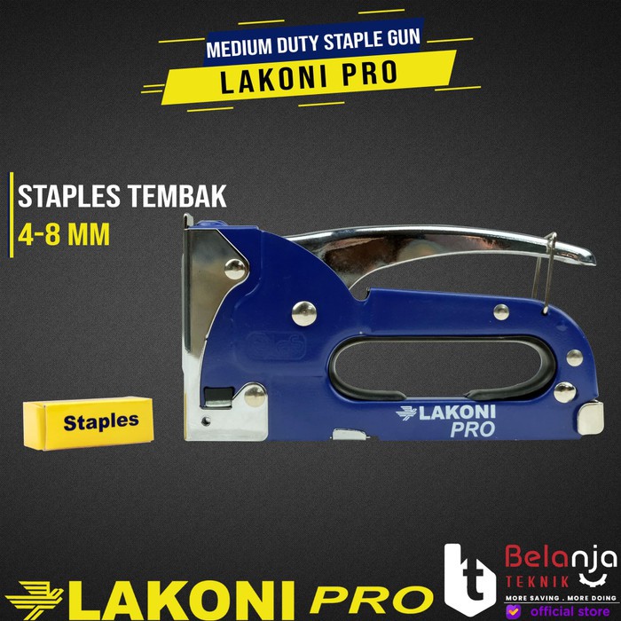 Lakoni Pro Staples Tembak Gun Tracker Steples Jok Staple Gun 4-8 mm
