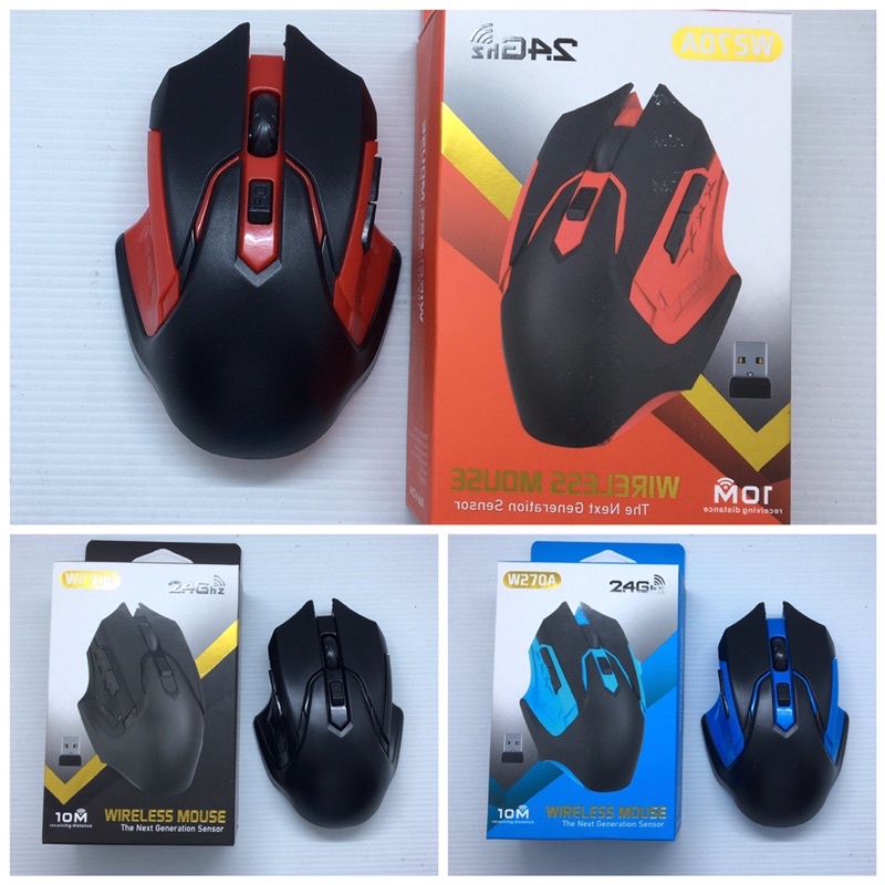 Mouse Wireless W270A 2.4G Optical USB Mouse Gaming dengan Receiver USB untuk PC Laptop mouse bluetooth W270A NEW