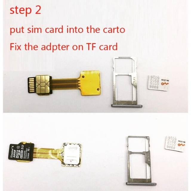 Dual simcard adapter Hybrid/Sim card Extender MicroSd Card converter Dual Simcard microsd aktif