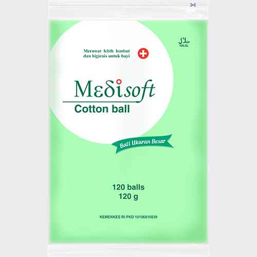 Cotton Ball Medisoft Kapas Bulat 120balls