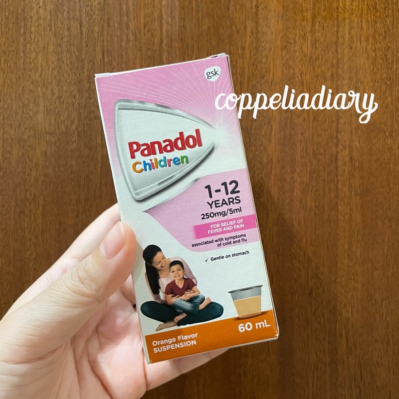 Panadol children syrup 1-12 years | Singapore 60ml orange flavour suspension for pain relief and fev