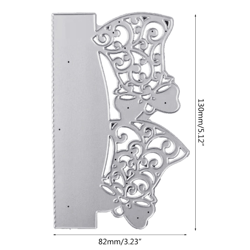 Cetakan Stensil Cutting Dies Motif Lonceng Natal Hollow Bahan Metal Untuk Scrapbook / Craft DIY