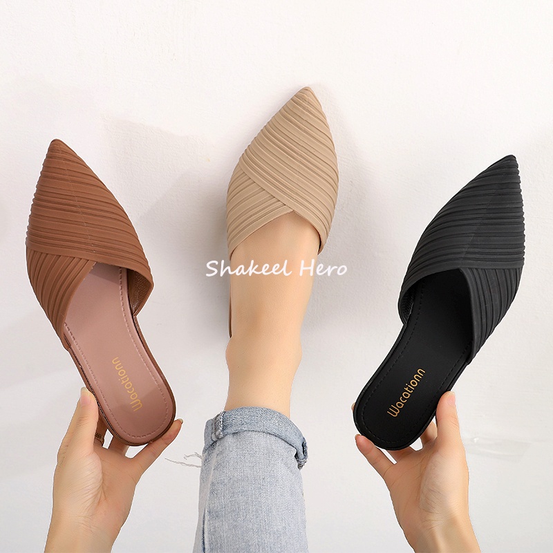 Sepatu Wanita Wedges Cantik Casual Selop Nyaman Terbaru Porto BSV