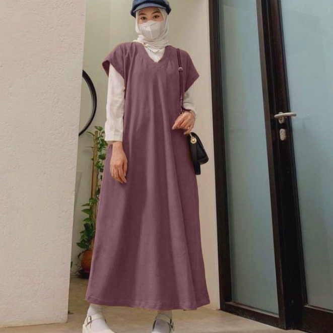 Baju Rompi Vest Tunik Rajut Wanita Dewasa Inner Dress Tanpa Lengan Korea Import Premium Kekinian