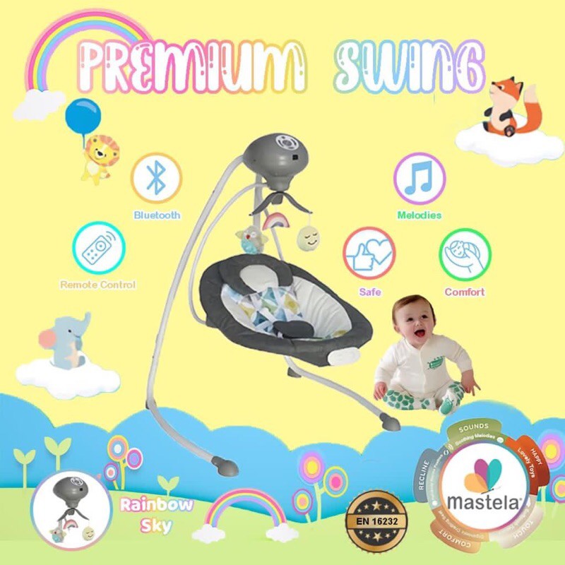 Mastela Premium Swing Rainbow Sky Grey 6582 Baby Bouncer